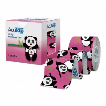 AcuTop Design kineziológiai tapasz 5cm x 5m Panda pink