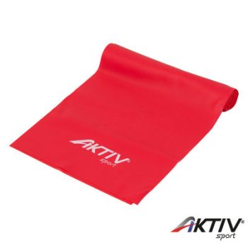 Fitness erősítő gumiszalag 15cm x 150cm gyenge piros